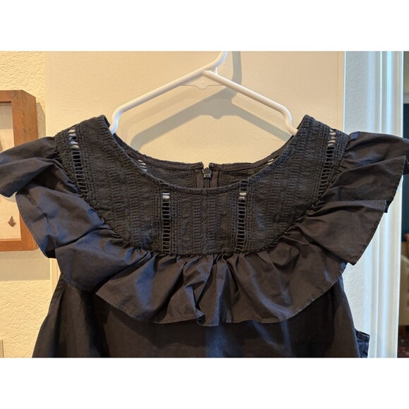 J. Crew Ruffle Sleeveless Dres 12P Classic Timeless Capsule Staple Old Money LBD - Picture 2 of 5